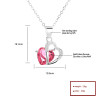 Collar de plata 925 con circonitas cúbicas al por mayor | Joyas para mujer con diseño de corazón hueco
