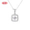 Wholesale 925 Silver Plated Jewelry Necklace | Square&Round with Zircon