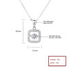 Collar de joyería chapado en plata 925 al por mayor | Cuadrado y redondo con circonita