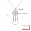 Collar de mujer con circonita blanca estilo bohemio al por mayor de joyería de moda de plata 925