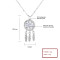 925 Silver Fashion Jewelry Wholesale Bohemian Style White Zircon Women'S Necklace