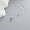 Fabricante de collares con colgante de plata 925, joyería para mujer con forma de pez