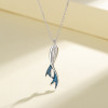 Fabricante de collares con colgante de plata 925, joyería para mujer con forma de pez