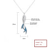 Fabricante de collares con colgante de plata 925, joyería para mujer con forma de pez