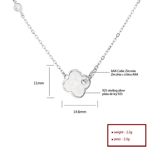 High Quality 925 Silver Necklace Cloud Design Factory Direct Sales