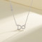 925 Silver Women's Necklace Manufacturer | Letter DO Simple with Zircon