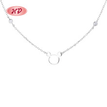 Collar de oso hueco para mujer, joyería de plata 925 al por mayor de China | Diseño animal