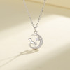 Collar de mujer Horse&Moon en plata 925 con diseño de animales, venta directa del fabricante