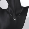 Venta al por mayor de collares de plata con circonita cúbica, diseño de alas de moda, venta directa del fabricante
