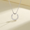 Collar de circonita cúbica AAA con cadena en forma de O y letras al por mayor de joyería de moda de plata 925