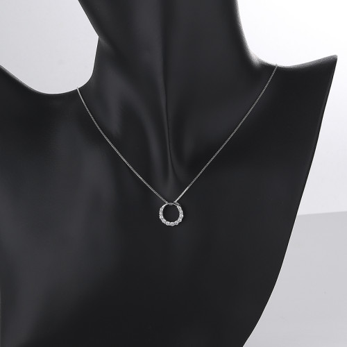 925 Silver Fashion Jewelry Wholesale Letter O-Chain Aaa Cubic Zirconia Necklace