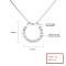 925 Silver Fashion Jewelry Wholesale Letter O-Chain Aaa Cubic Zirconia Necklace