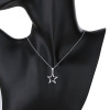 Collar de circonita cúbica con forma de estrella AAA, joyería de moda de plata 925 al por mayor