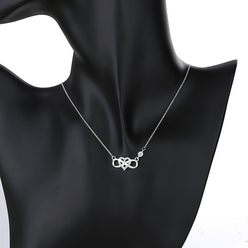 Wholesale 925 Silver CZ Necklace | Bow&Love Design Women's Jewelry