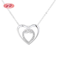 Collares con colgante de corazón S925 para mujer, joyería al por mayor