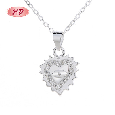 Heart-Shaped Zircon S925 Necklaces Pendant For Women Wholesale Jewery