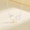Aaa Zirconia S925 Sterling Charm Silver Double Heart Pendant Necklaces For Wholesale