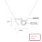 Aaa Zirconia S925 Sterling Charm Silver Double Heart Pendant Necklaces For Wholesale