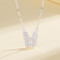 Wholesale Aaa Zirconia S925 Sterling Silver Charms Butterfly Pendant Necklaces For Jewelry