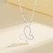 Hollow Out Butterfly  Aaa Zirconia S925 Sterling Silver Wholesale Pendant Necklaces For Jewelry