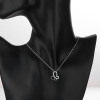 Venta al por mayor de collares colgantes de plata de ley S925 con circonita AAA y mariposa hueca