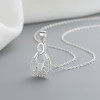 Collar de circonita cúbica AAA con gotas de agua y estrellas, joyería de moda de plata 925 al por mayor