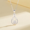 Collar de circonita cúbica AAA con gotas de agua y estrellas, joyería de moda de plata 925 al por mayor