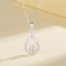 Water Droplets & Stars Aaa Cubic Zirconia Necklace 925 Silver Fashion Jewelry Wholesale