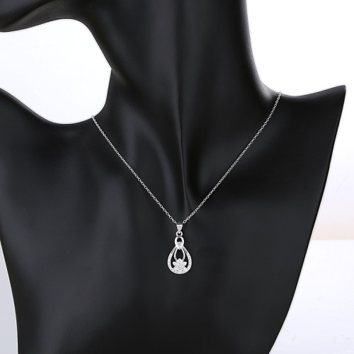 Water Droplets & Stars Aaa Cubic Zirconia Necklace 925 Silver Fashion Jewelry Wholesale