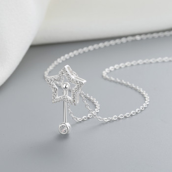 Fashiona Star Chain Aaa Cubic Zirconia Necklaces Manufacturer Direct Sales