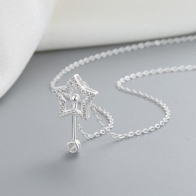 Fashiona Star Chain Aaa Cubic Zirconia Necklaces Manufacturer Direct Sales