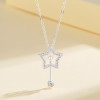 Fabricante de collares de circonita cúbica AAA con cadena de estrellas de Fashiona Venta directa