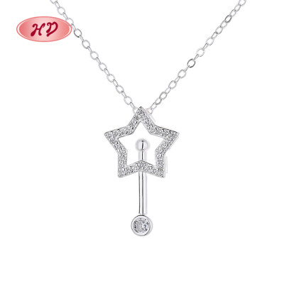 Fashiona Star Chain Aaa Cubic Zirconia Necklaces Manufacturer Direct Sales