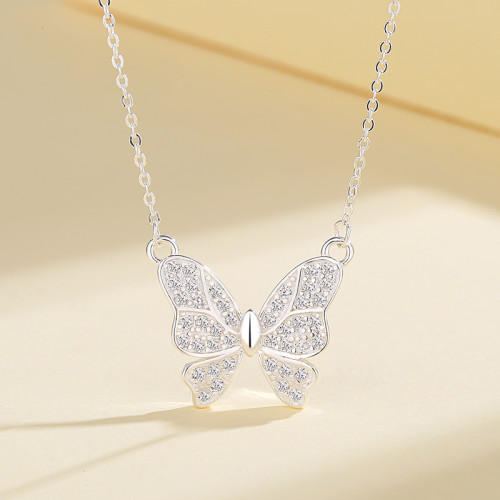 Butterfly Chain Necklaces Aaa Cubic Zirconia Manufacturer Direct Sales