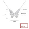 Venta directa del fabricante de collares de cadena de mariposa con circonita cúbica AAA
