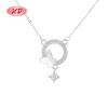 Collares colgantes al por mayor de plata de ley S925 con circonitas AAA y estrellas para joyería
