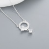Collares colgantes al por mayor de plata de ley S925 con circonitas AAA y estrellas para joyería