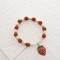 Wholesale Bracelet 18K Gold-plated Fruit Strawberry Design