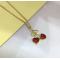 Wholesale Pendant Necklace Heart-Shaped Cherry Design | Fashion Trend Jewelry