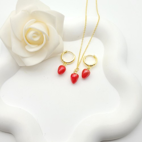 Fabricantes de conjuntos de joyas Cherry Design Joyería para mujer