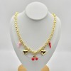 Collar con forma de corazón, venta directa de fábrica, colgante chapado en oro de 18 quilates, joyería.