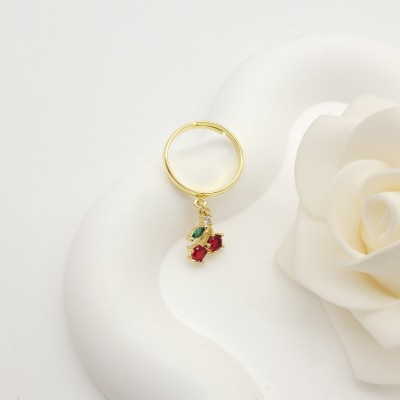 Venta al por mayor de pendientes | Joyería de moda con circonitas color cereza