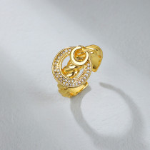 Wholesale Ring | 18K Gold-Plated Zircon Luxury Women's Jewelry