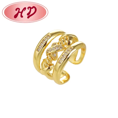 Wholesale Cz Ring | Simple Geometric Adjustable Ring