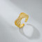 Wholesale Brass Ring | 18K Gold-Plated Bow Design Zircon Jewelry