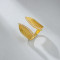 Ring Supplier | 18K Gold-Plated Geometric Line Design Zircon Jewelry