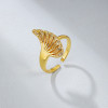 Anillo al por mayor | Diseño geométrico de línea, joyería de circonitas bañada en oro de 18 quilates