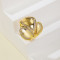 Wholesale Ring Supplier | 18K Line Hollow Zircon Women's Ring