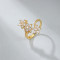 Cz Ring Supplier | White Zircon Flower Design Adjustable Women'S Jewelry