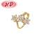 Cz Ring Supplier | White Zircon Flower Design Adjustable Women'S Jewelry